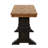 Richfield 78" Solid Wood Oak Finish Top Dining Set With X-Back Chairs - 7-Piece, Oak Finish Base Table, Antique Black Base Chairs And Bench-639373128-639373135