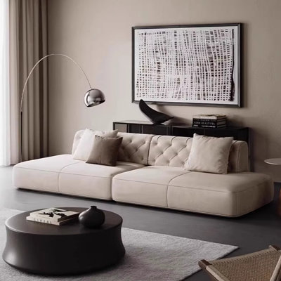 French Minimalist Small Apartment Sofa