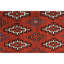 Hand Knotted Wool Area Rug in Red