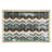 Savoy White Stackable Serving and Display Trays with Glass Top, Set of 2 (Abstract Chevrons)