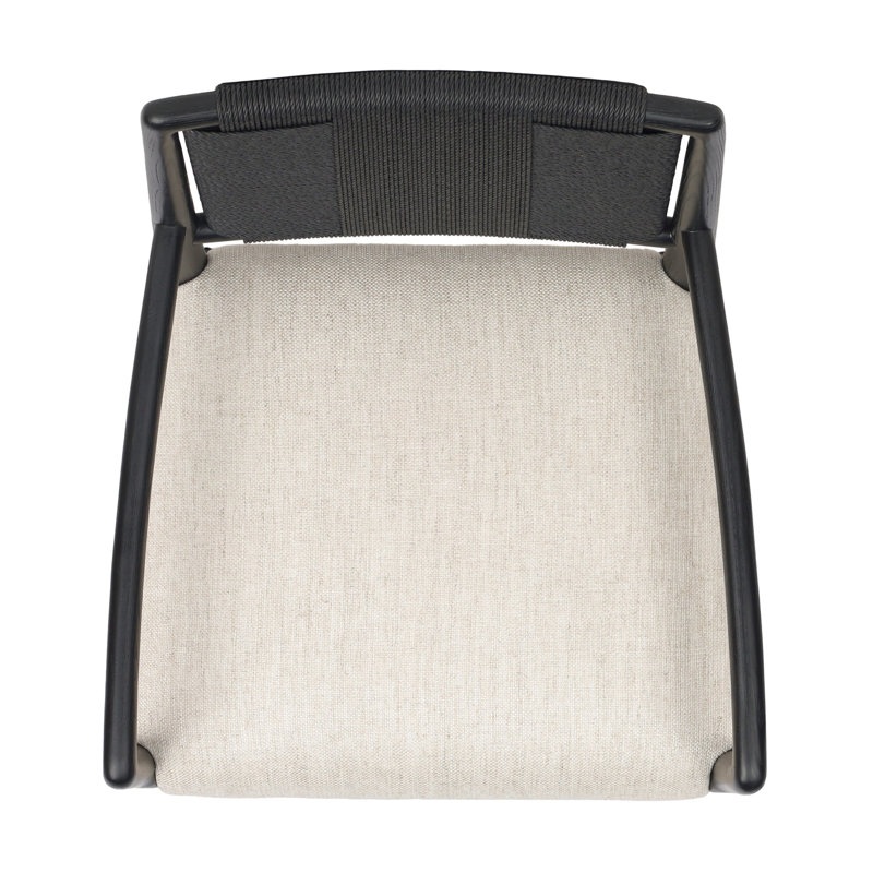 Rothler Dining Armchair-Alcala Wheat, Black Brushed Ash, Essence Natural