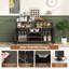 55-Inch Buffet Sideboard With 8-Bottle Wine Racks And Wine Glass Holders-1419180261