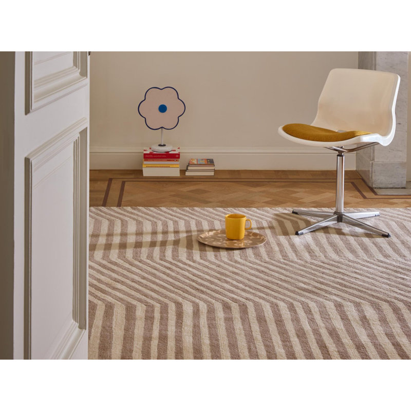 Kalasääski Light Green | 134007, Rectangle 6'7" x 9'2", Greige