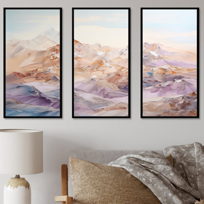 «Mountain Silent Beauty - Landscape Mountains», ensemble d'art sur toile