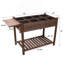 Support de jardinière surélevée en bois avec jardinière surélevée 8 poches avec table d'appoint pliable et tablette de rangement pour herbes / légumes / fleurs-131421440