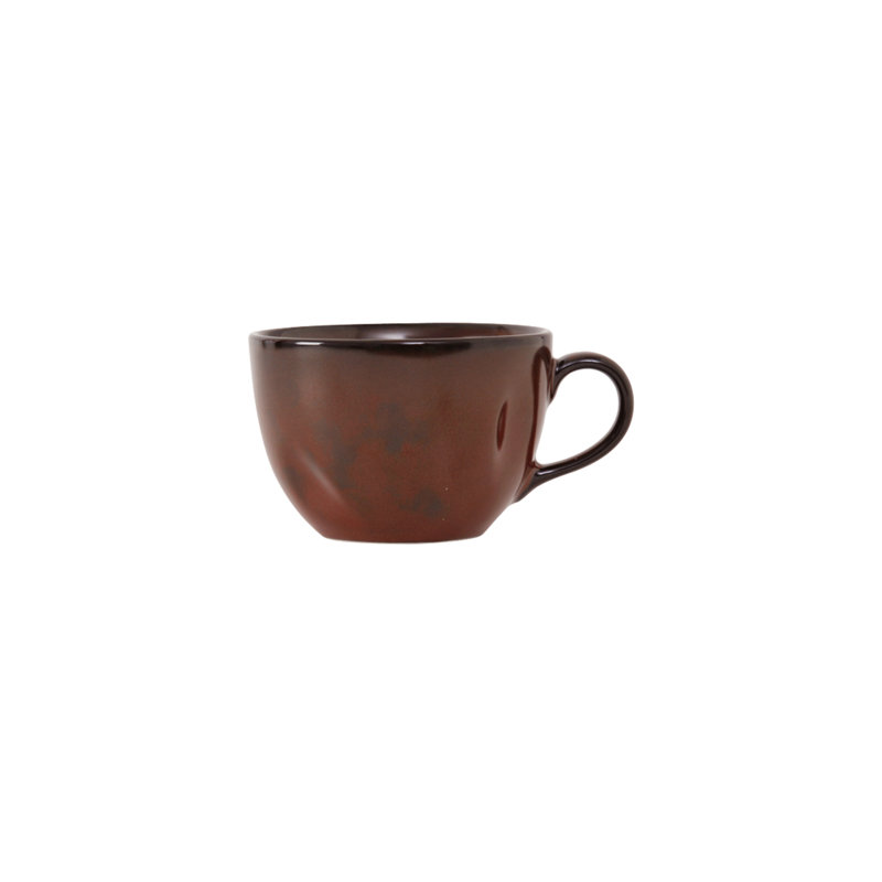 Tasse à café ronde Artisan, Pierre rouge