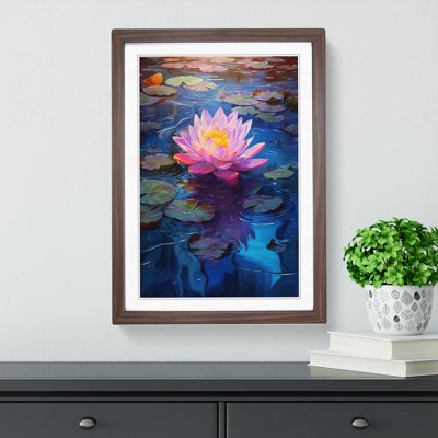 Water Lily Digital Art - Framed Print
