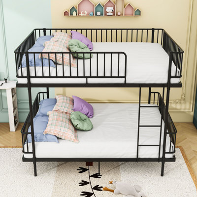 Metal Bunk Bed with Convertible Design and Enhanced Safety Features