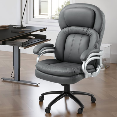 Big And Tall Office Chair, Back Vibration Massage Office Chair With 6 Vibration Points & Heat For Heavy People 500Lbs, Wide Seat Comfortable Executive by Suvivityse