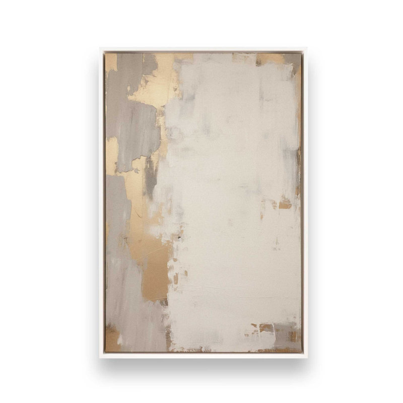 Toile roulée Golden Haze II, H 30,75 po x l 20,75 po x P 1,75 po, Cadre flottant blanc opaque