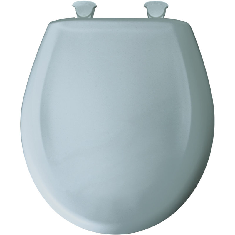 Siège de toilette rond, Bleu héron