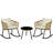 3 Piece Bistro Set With Cushions