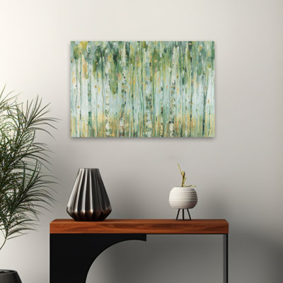The Forest I - Abstract Gilded Gold Green Art