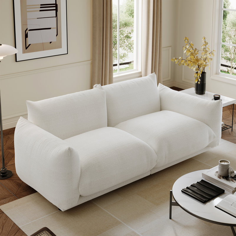 Canapé modulaire rembourré, canapé modulaire avec repose-pieds pour le salon, H 26,25 po x l 73,20 po x P 33,40 po