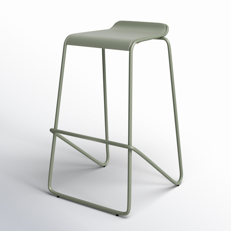 Ready Stacking Stool, Bar Stool (30" Seat Height), Gray Green