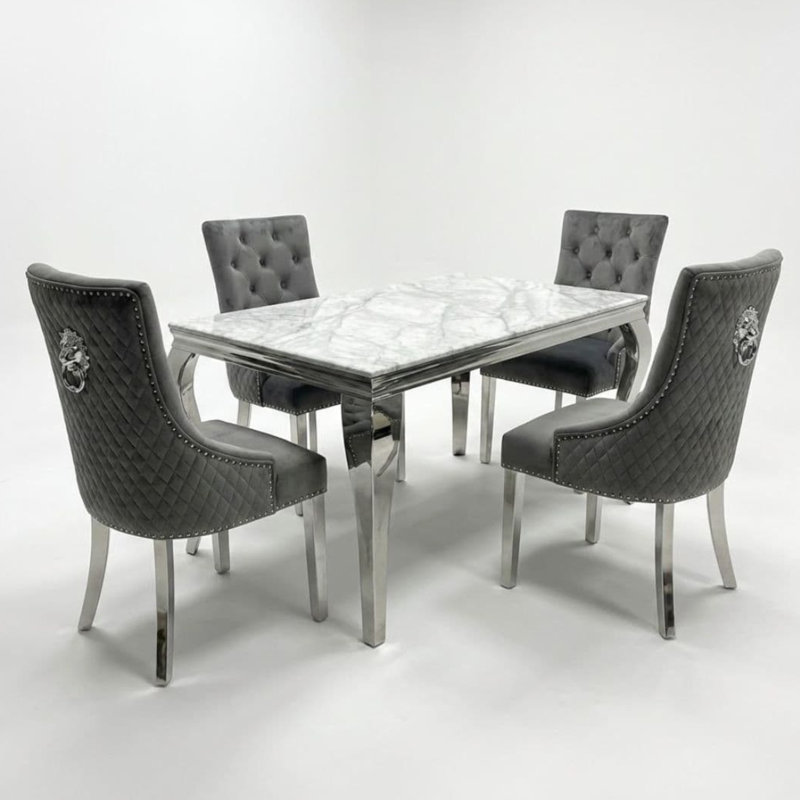 4 - Person Dining Set, Grey