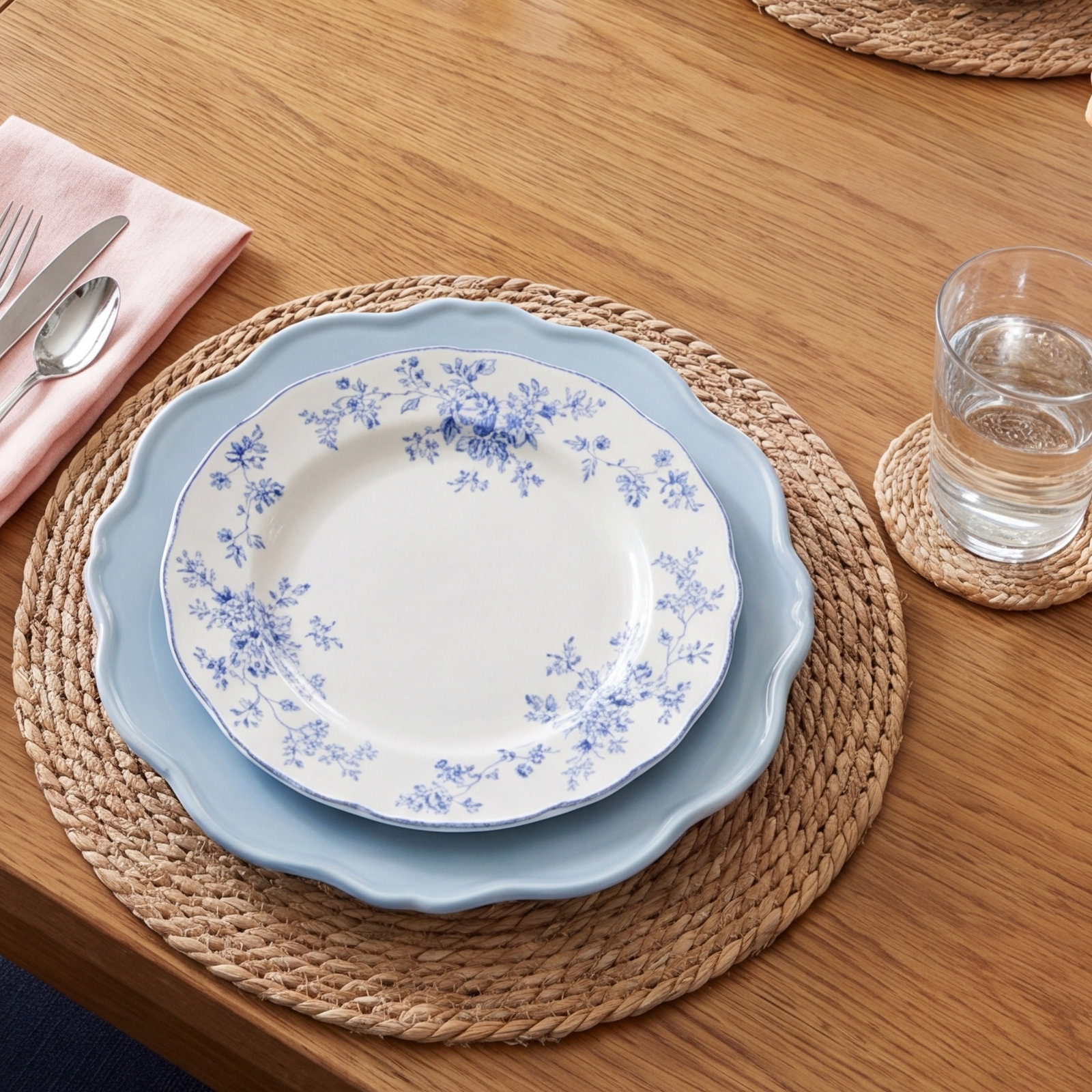 Farmhouse Hand-Braided Brown Solid Jute Placemats, Set of 2