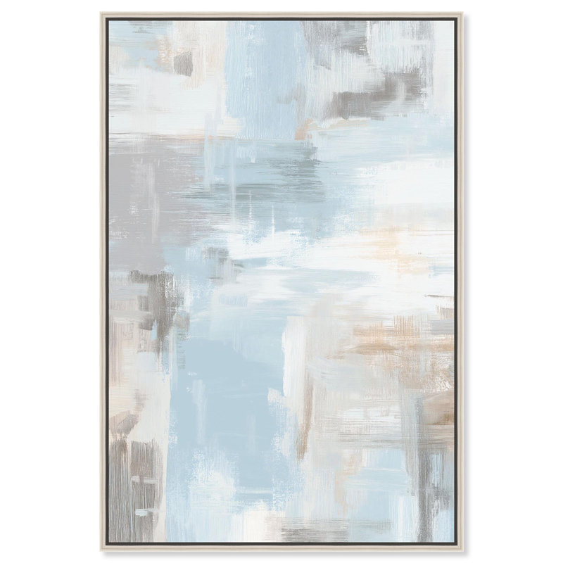 «Hazy Coast II Boho Decor» par Art Remedy, H 10 po x l 15 po, Cadre argenté
