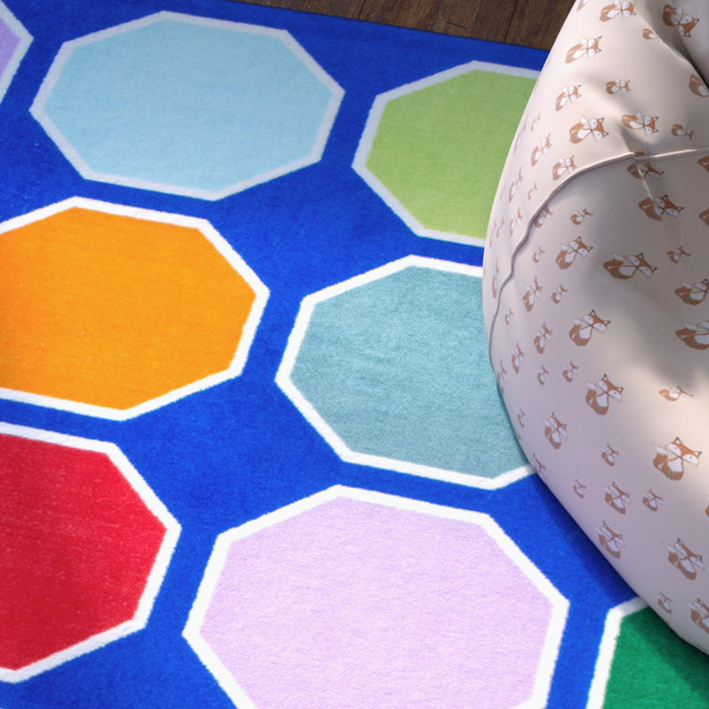 Tapis bleu Corinne, Rectangle 5 pi x 7 pi 5 po