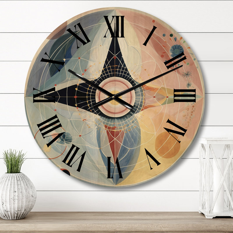 Horloge murale en bois massif Saliba, Petit