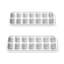 Set of 2 Ice Cube Trays - 14-Cube Spill-Resistant, Easy-to-Fill Trays with Lids for Freezing Food, Water, and Juice (Multicolor)