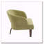 Chaise d'appoint avec dossier rond et pieds en bois-545170989