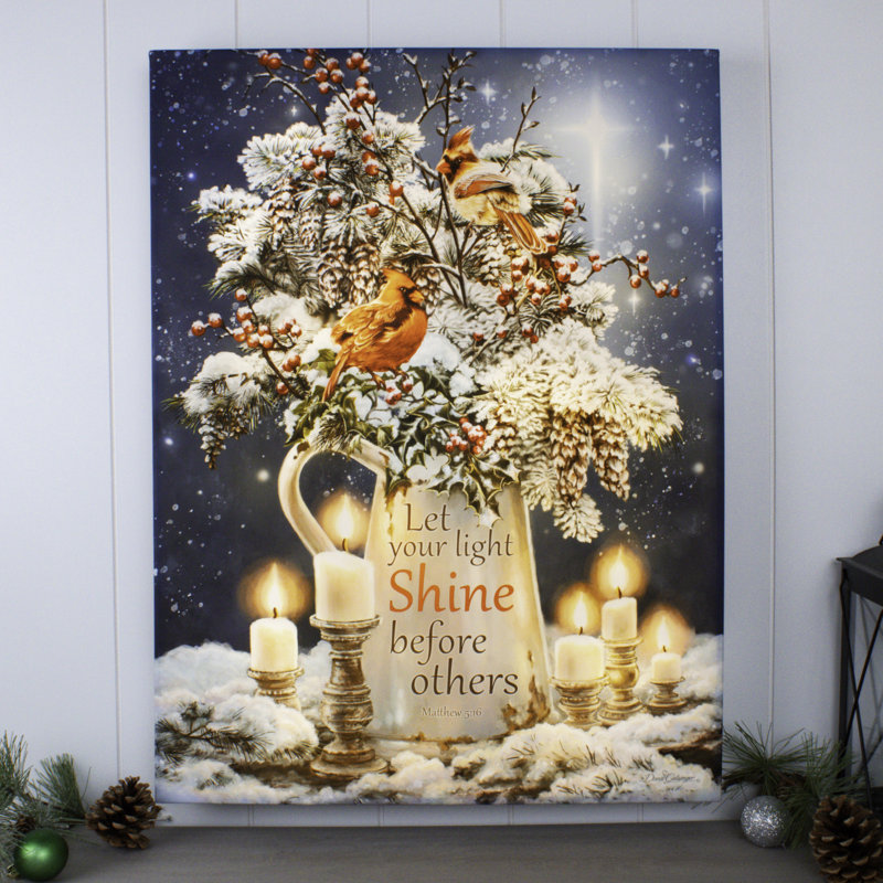 Décoration murale bougie de Noël 18 x 24 lumières DEL