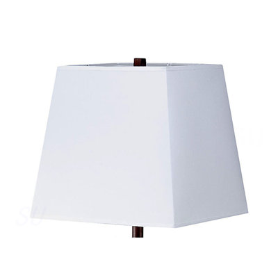 27.5" Tall Polyresin Table Lamp With Dark Cherry Finish, White Fabric Shade