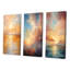 «Bold Sunset Golden Collage», 3 pièces sur toile-1049781900-1049781911