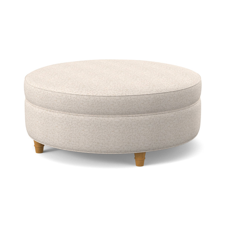 Duke Round Ottoman, Maya Wheat, Amber