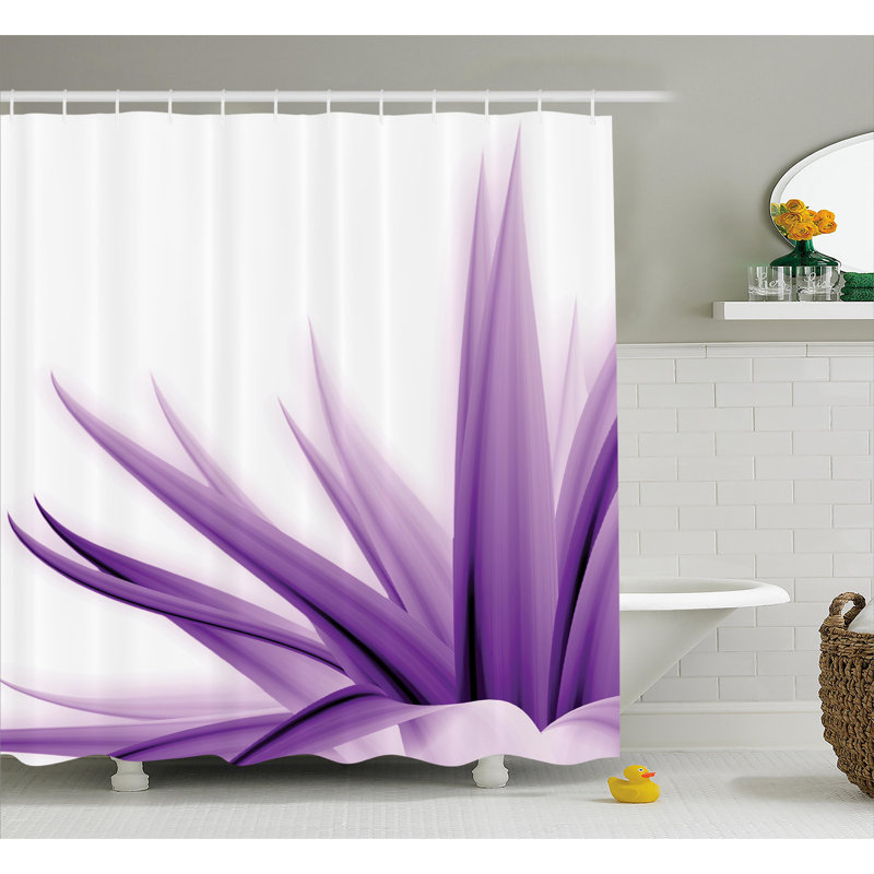  Rideau de douche Flower, Rose pâle, H 69 po x l 70 po