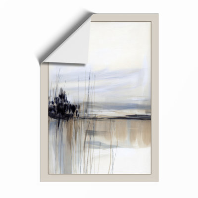 Misty Waterside Scandinavian - Framed Print