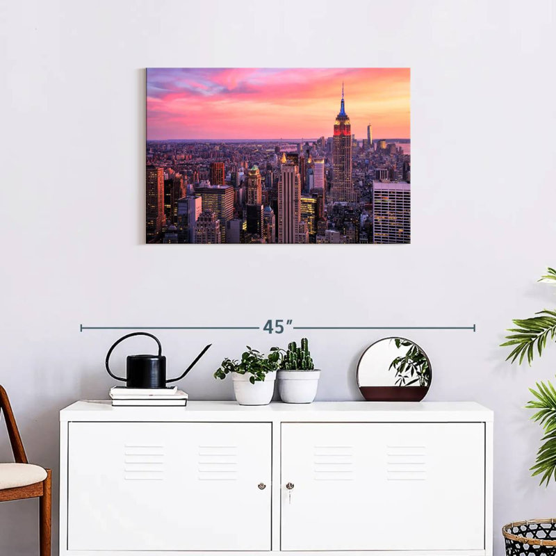 Ravi NYC Skyline At Sunset, 20" H x 30" W