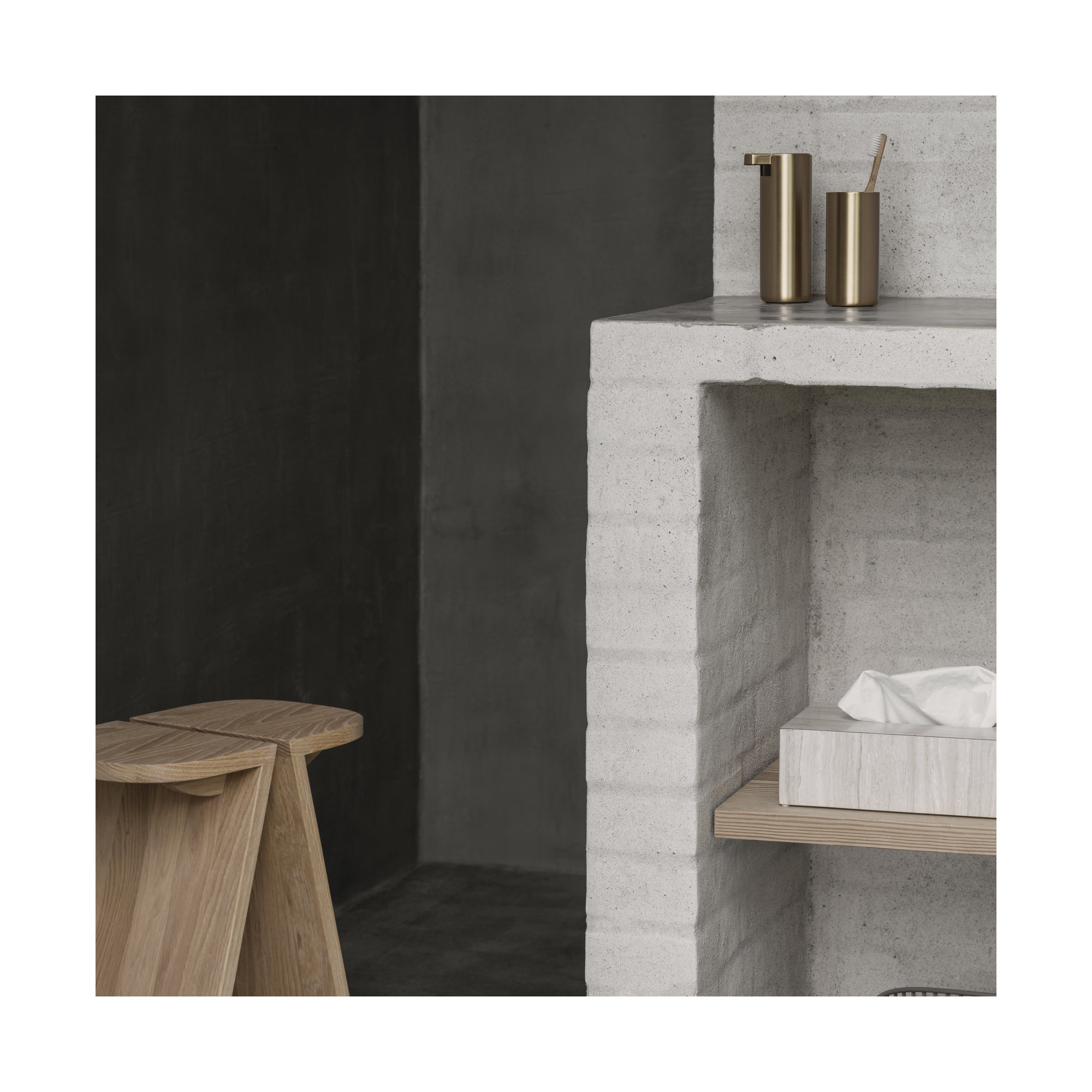 MODO Bathroom Tumbler / Toothbrush Holder, Brass