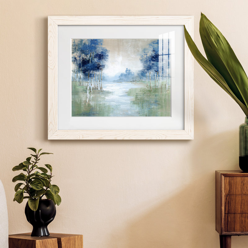 Birch River - peinture encadrée, Cadre blanc, H 20 po x l 17 po x P 1,5 po