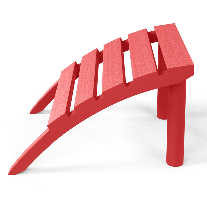 Repose-pieds d'extérieur en poly Adirondack, Rouge