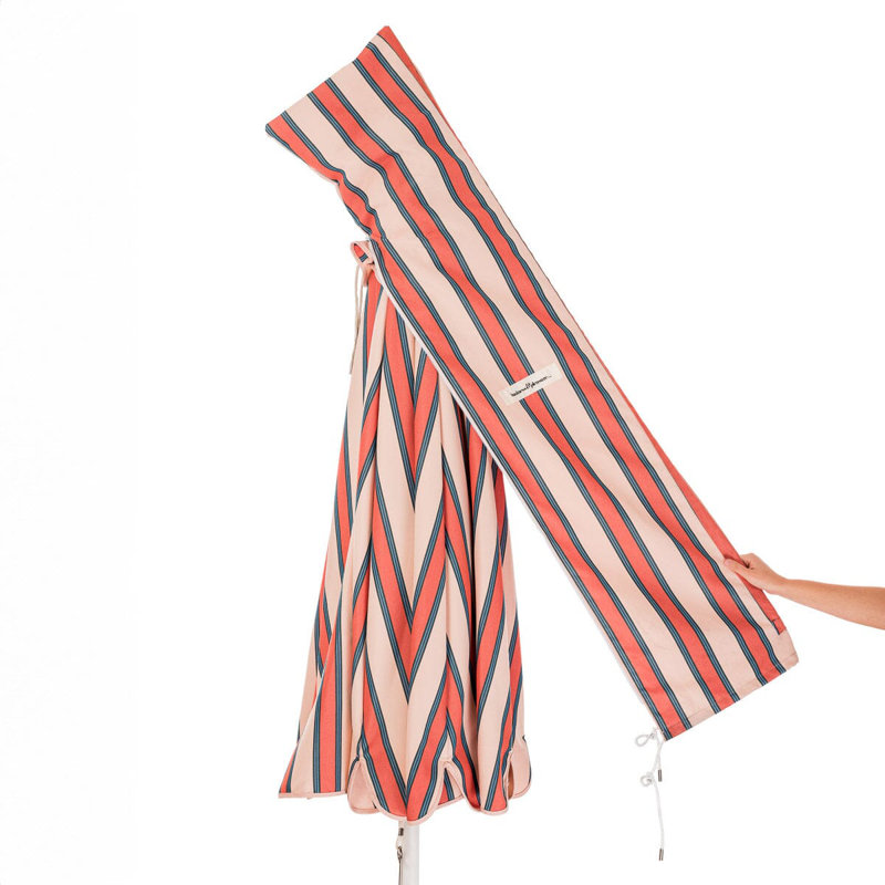 Patio 90'' W Umbrella, Pink/Red Striped