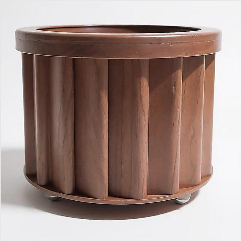 Pot rond Strata, Marron foncé