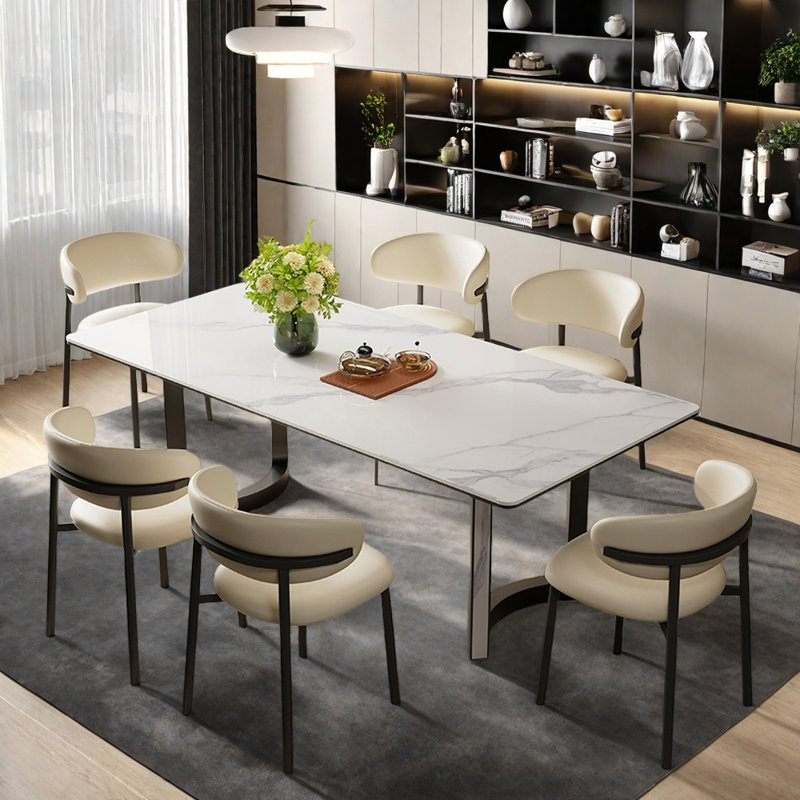 Ensemble de table de salle à manger moderne, H 29,52 po x L 55,11 po x l 31,49 po