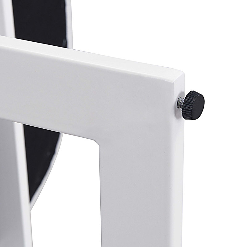 Emanuel Upholstered Dining Chairs With Curved Back & Iron Frame, White, White