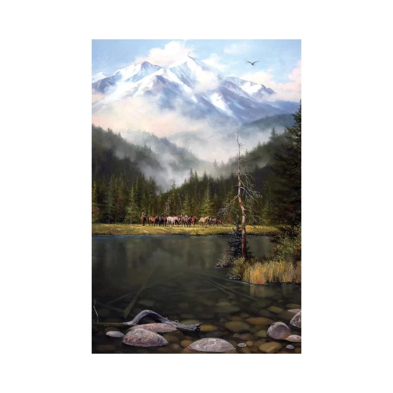 " As The Mist Slowly Rises " by Jack Sorenson Painting Print, 12" H x 8" W x 0.75" D