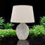 Ceramic Table Lamp with Minimalist Design, Textured Base and Fabric Shade, Ideal for Ambient Light in Any Room