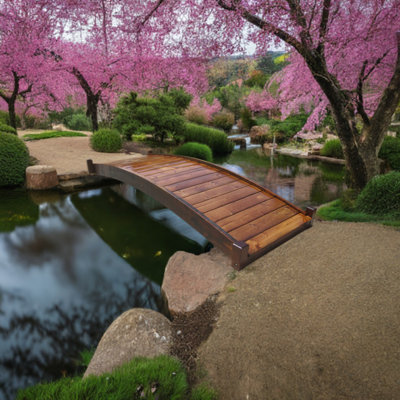 Japanese Zen Garden Bridge 8 ft