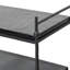 Teagan Bar Cart-Smoked Black Cast Glass