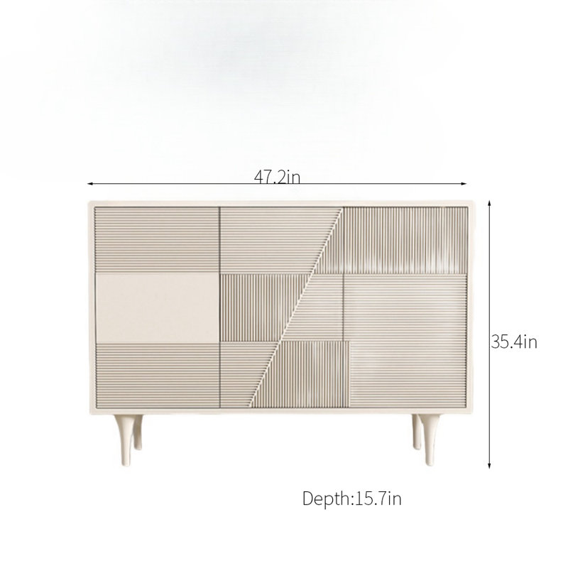 Modern Cream-Style Porch Cabinet Accent Cabinet