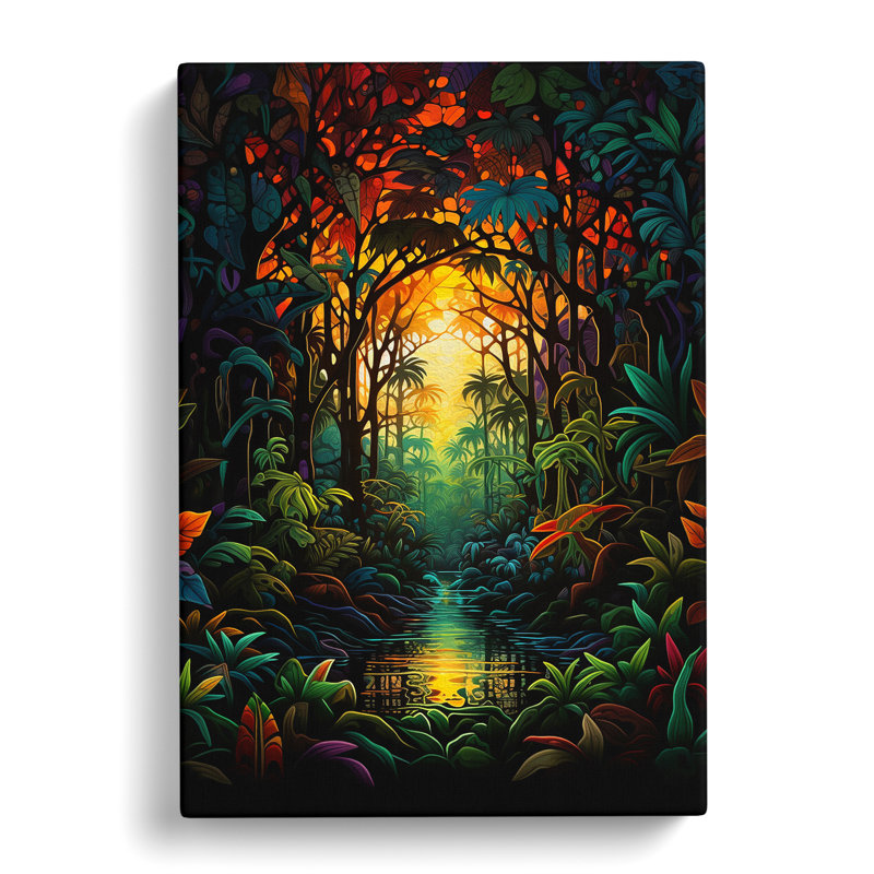 Jungle Abstract - Wrapped Canvas, 76cm H x 50cm W x 3cm D