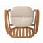 Fauteuil de patio extérieur en bois d'acacia