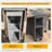 Folding Dining Table With 4 Chairs, 5 Pieces Extendable Table Set
