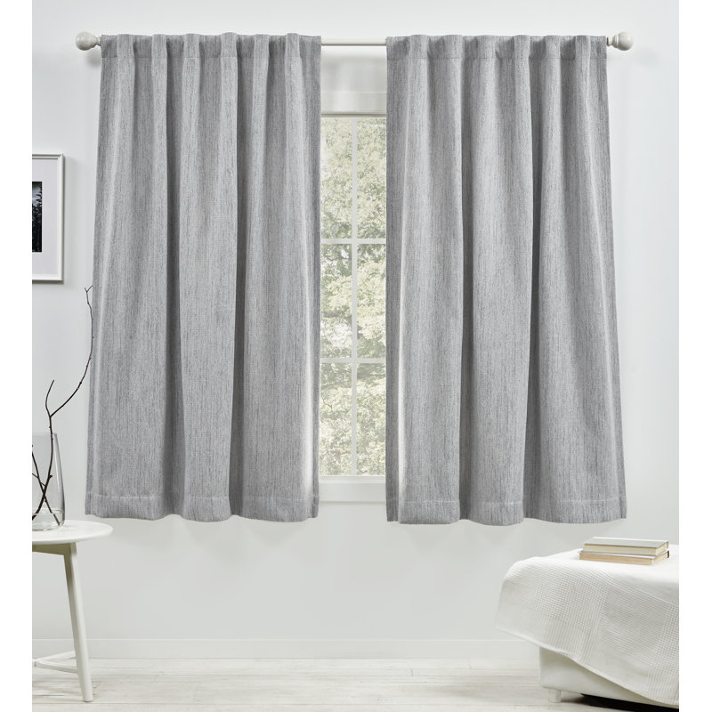Lauren Ralph Lauren Room Darkening Curtain Single Panel, Silver, 50" x 63"