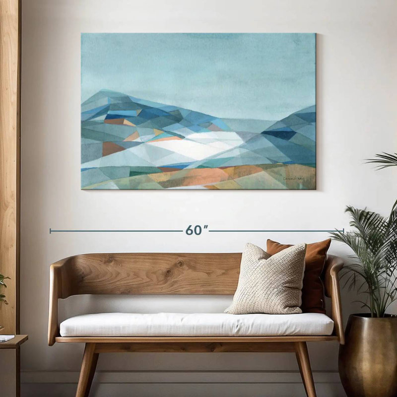 Avery Neutral Geometric Mountain, 32" H x 48" W